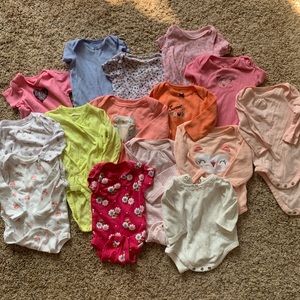 15+ Baby Girl Onesies Long and Short Sleeved